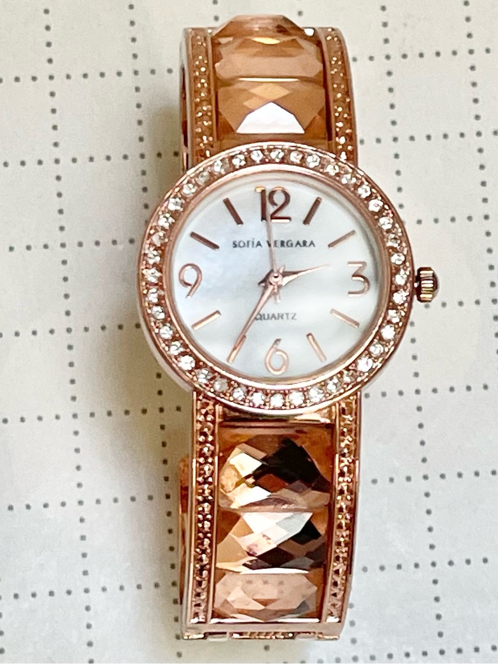 Sofia Vergara embellished bracelet watch